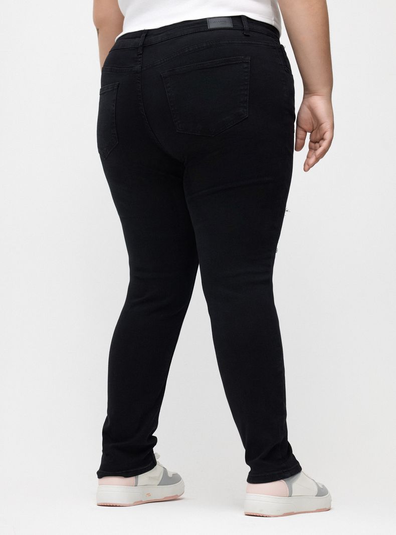 Jeans Jeggins Roturas Tiro Alto-5