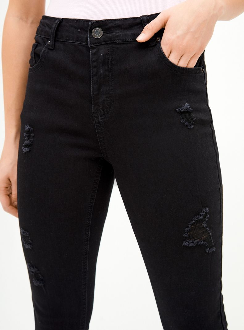 Jeans Jeggins Roturas Tiro Alto-2