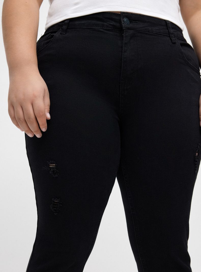Jeans Jeggins Roturas Tiro Alto-6