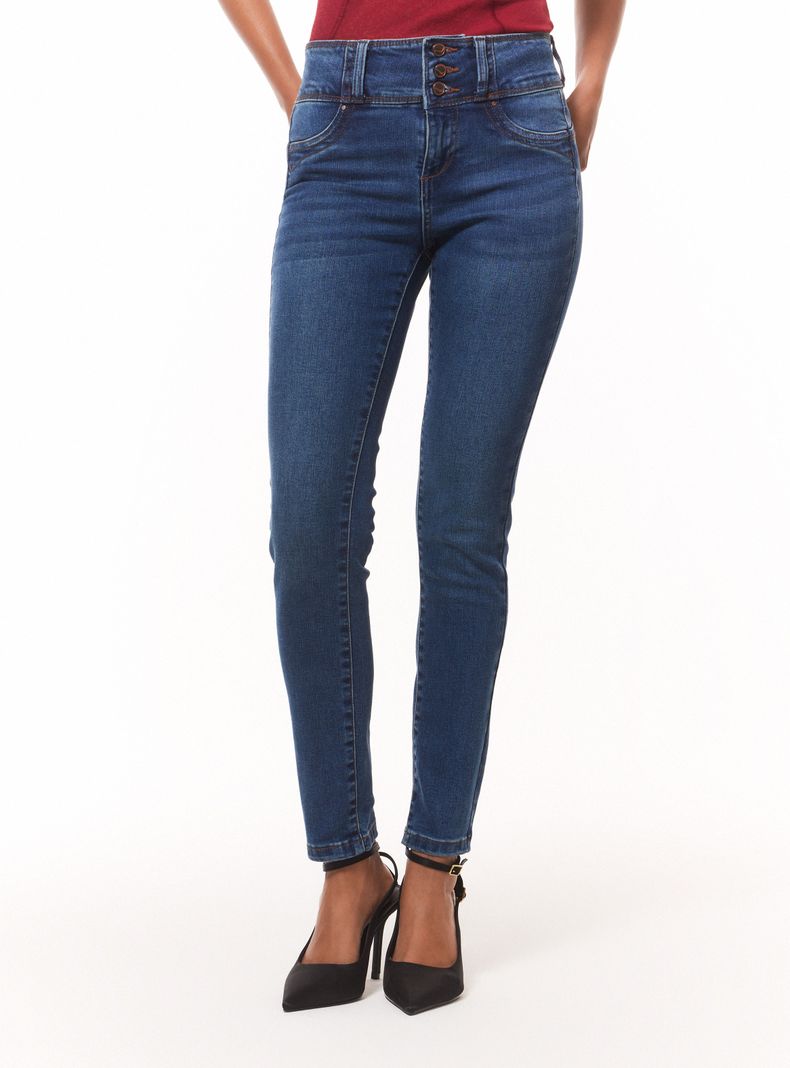 Jeans Pretina Ancha 3 Botones
