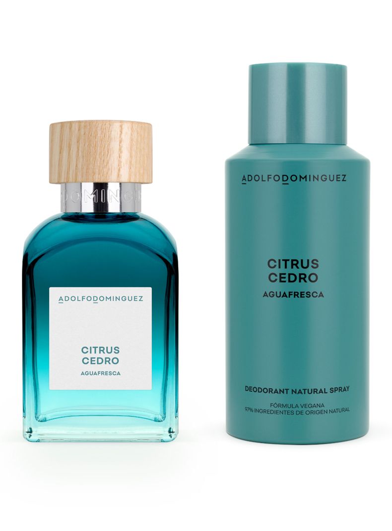 Set Perfume Agua Fresca Citrus Cedro EDT Hombre 120 ml + Desodorante 150 ml