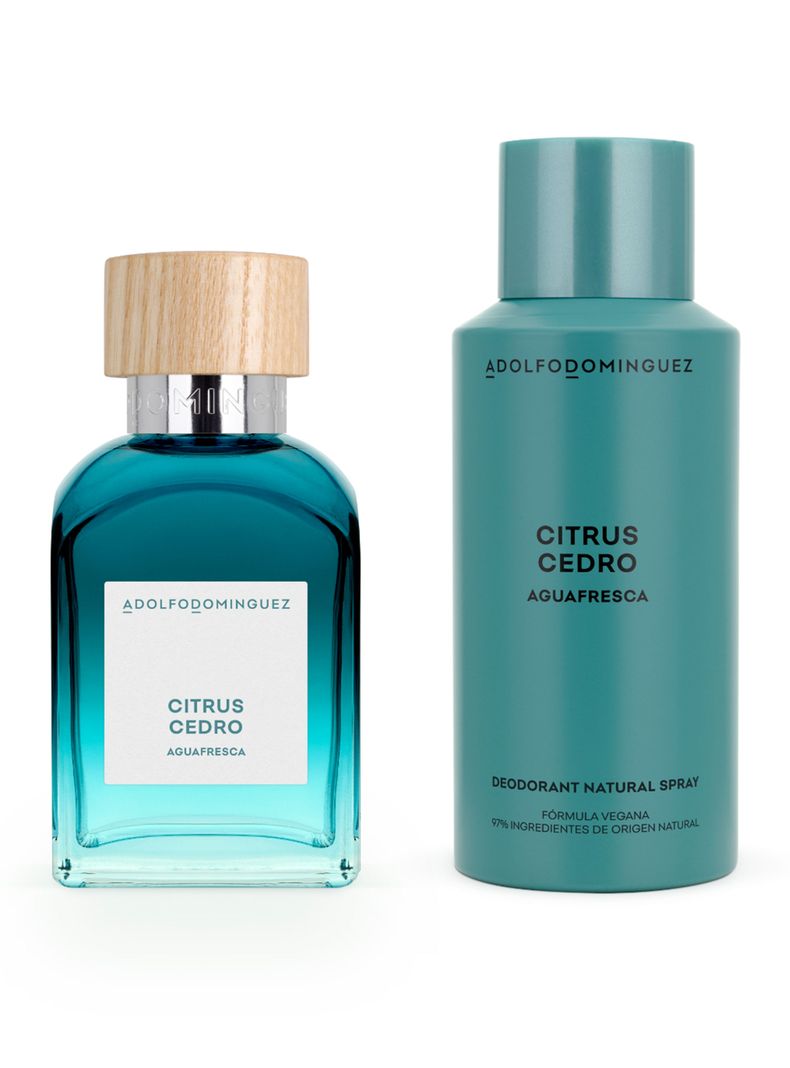 Set Perfume Agua Fresca Citrus Cedro EDT Hombre 120 ml + Desodorante 150 ml