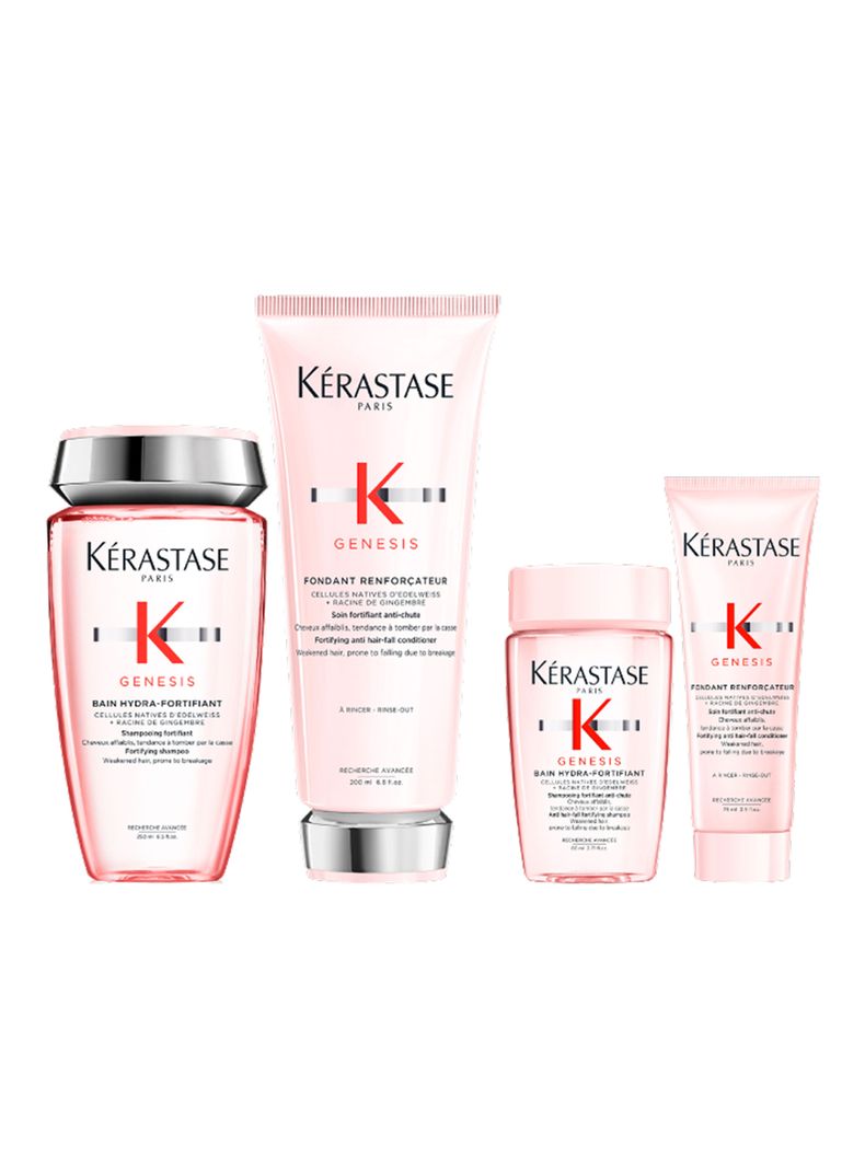Set Nutritivo Anti-Caída Genesis Shampoo 250ml + Acondicionador 200ml + Shampoo 80ml + Acondicionador 75ml Kérastase
