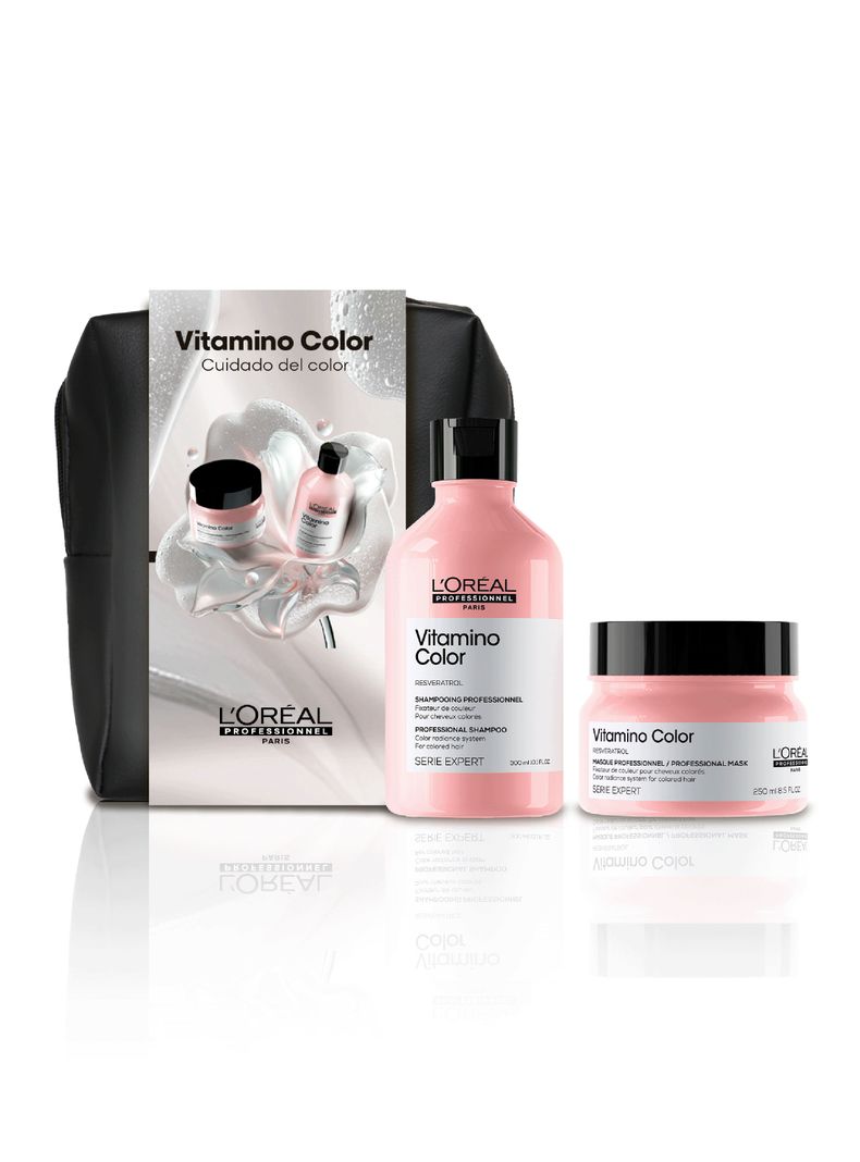 Set Profesional Cuidado del Color Shampoo 300ml  + Máscara con Enjuague 250ml Vitamino Color-0
