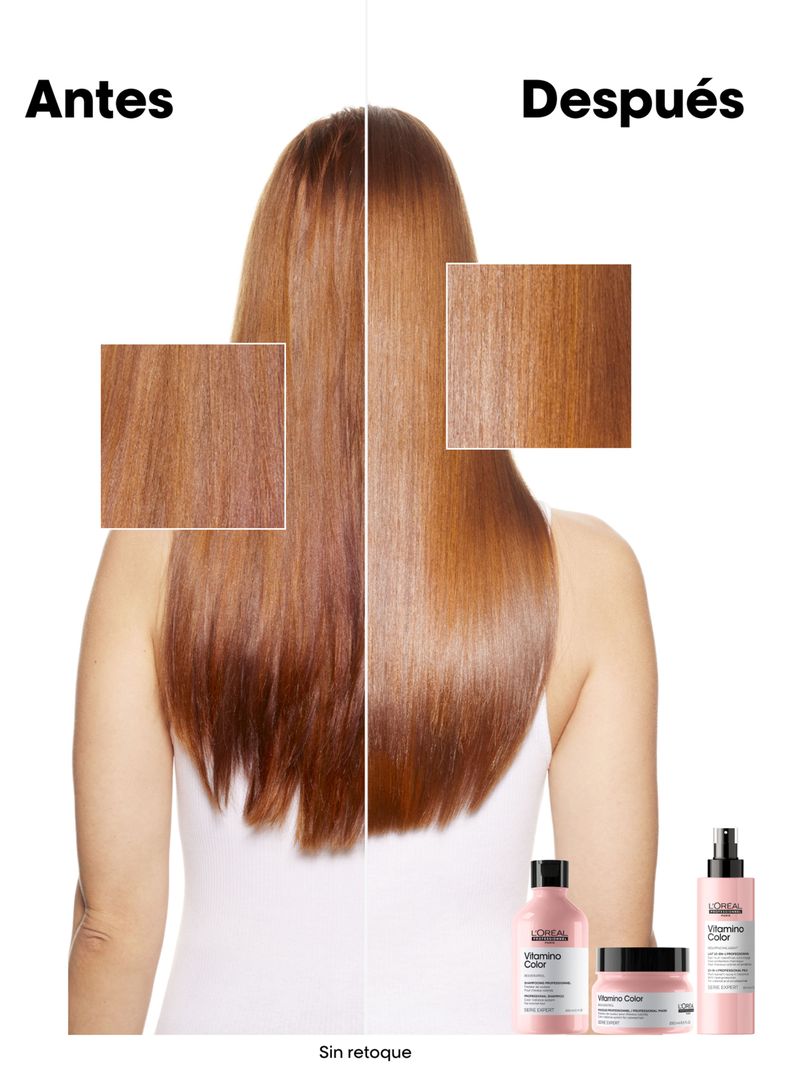 Set Profesional Cuidado del Color Shampoo 300ml  + Máscara con Enjuague 250ml Vitamino Color-4