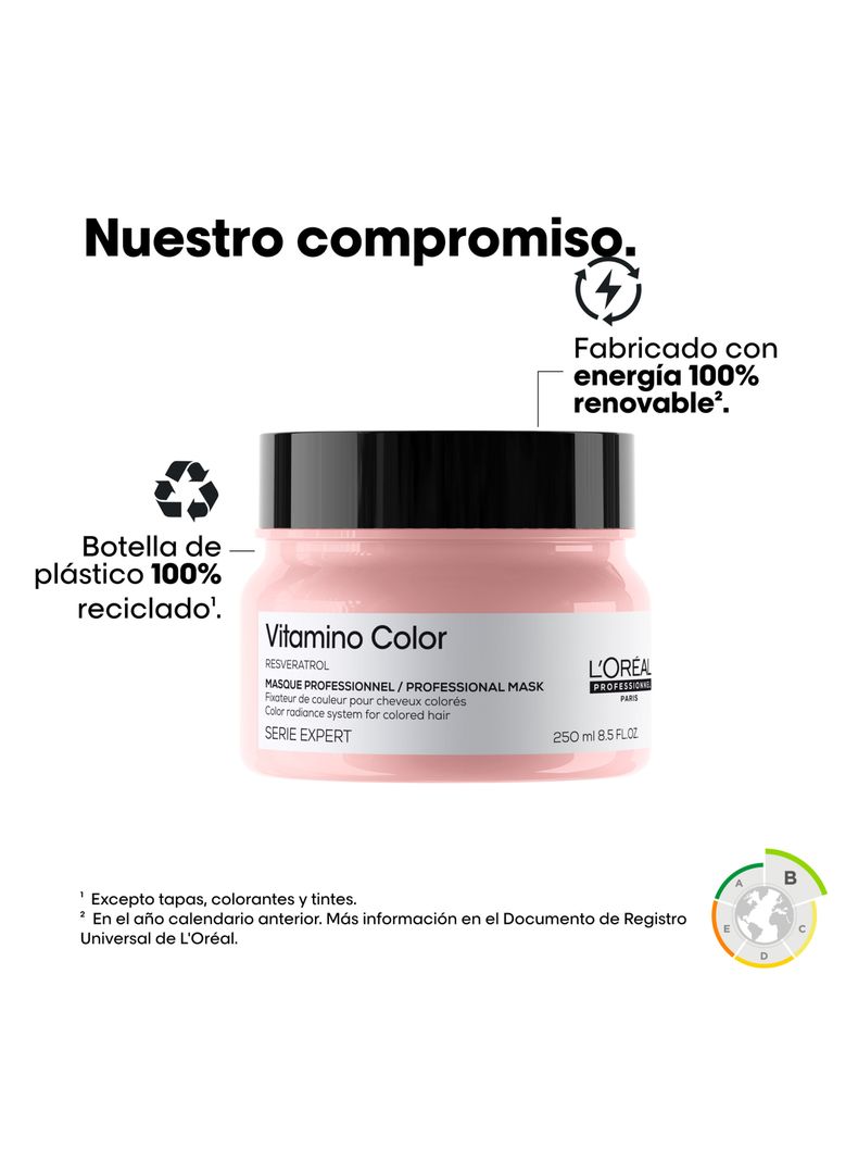 Set Profesional Cuidado del Color Shampoo 300ml  + Máscara con Enjuague 250ml Vitamino Color-3