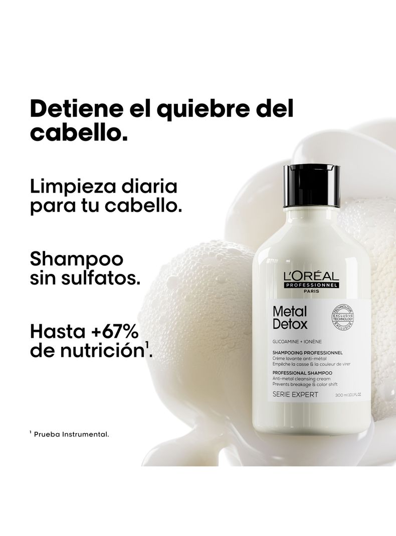 Set Metal Detox Anti-Quiebre Cabello Dañado Color Shampoo 300ml + Máscara 250ml + Cosmetiquero-1