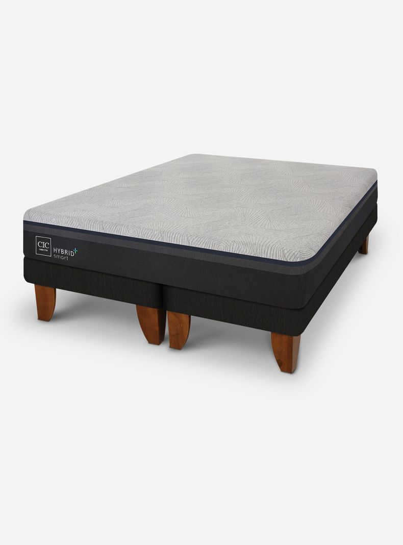 Cama Europea Hybrid Plus Base Dividida 2 Plazas
