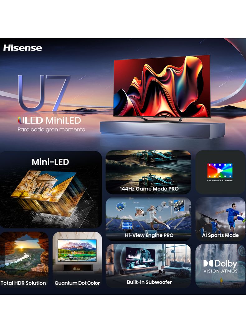 Mini LED Smart TV 75" 4K UHD 75U7N-10