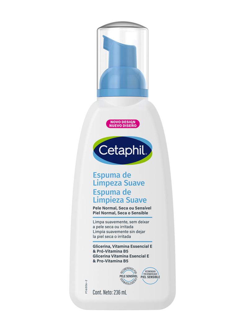 Limpiador Facial Espuma Pieles Sensibles Cetaphil 236 ml