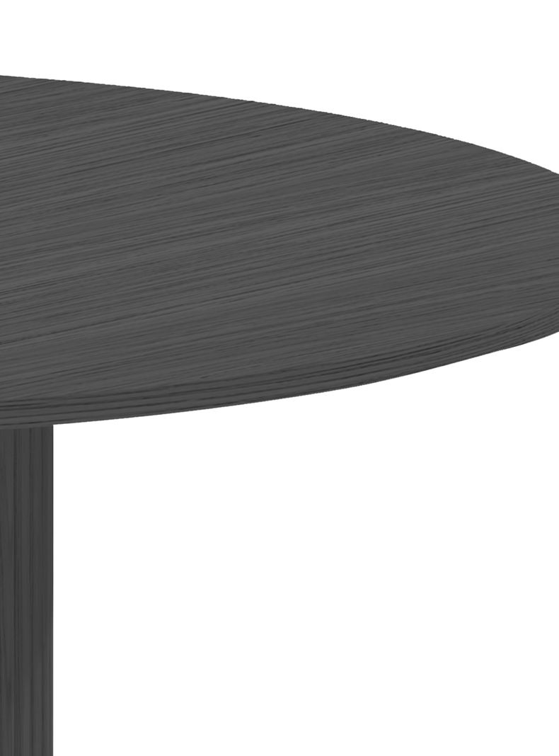 Mesa de Comedor Simón 120 cm Negro Redonda-5