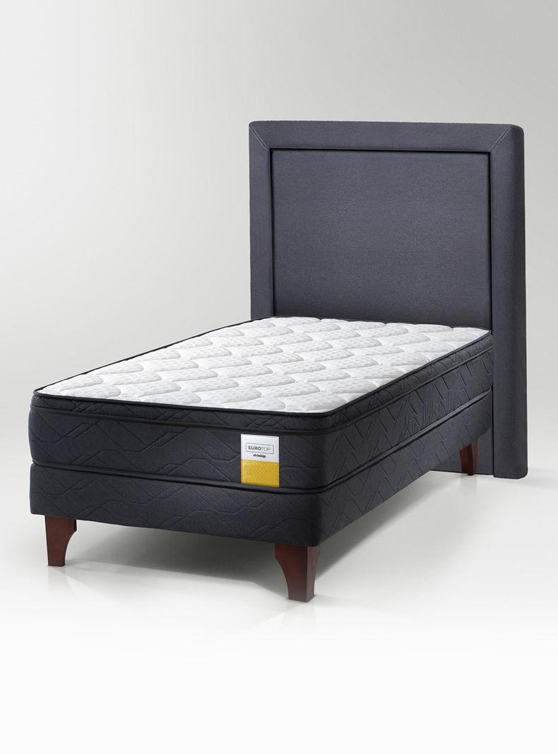 Cama Europea 1 Plaza + Respaldo