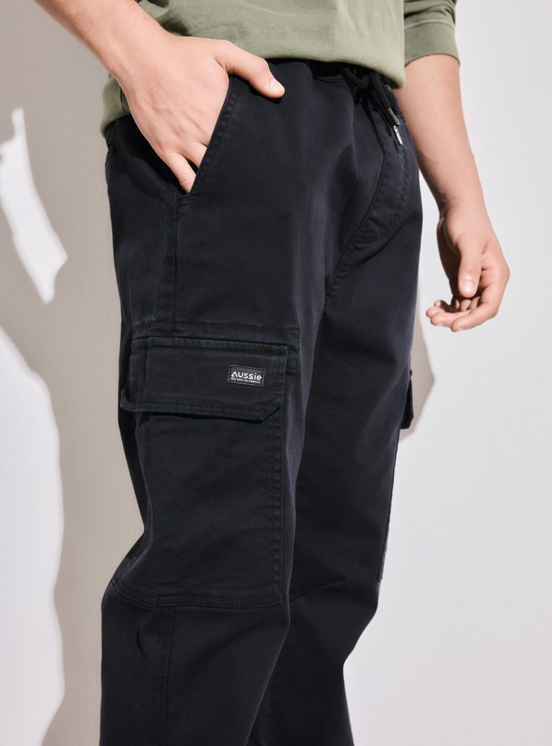 Pantalón Jogger Bolsillo Cargo con Puños-2