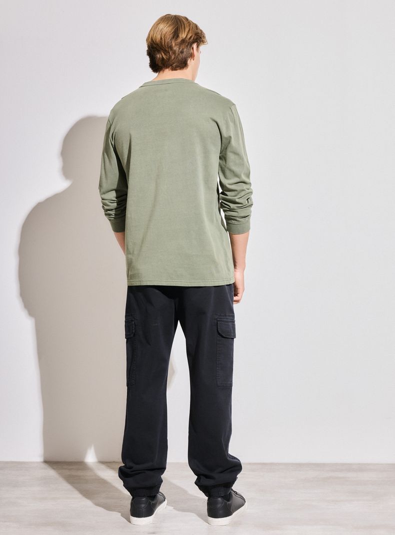 Pantalón Jogger Bolsillo Cargo con Puños-5