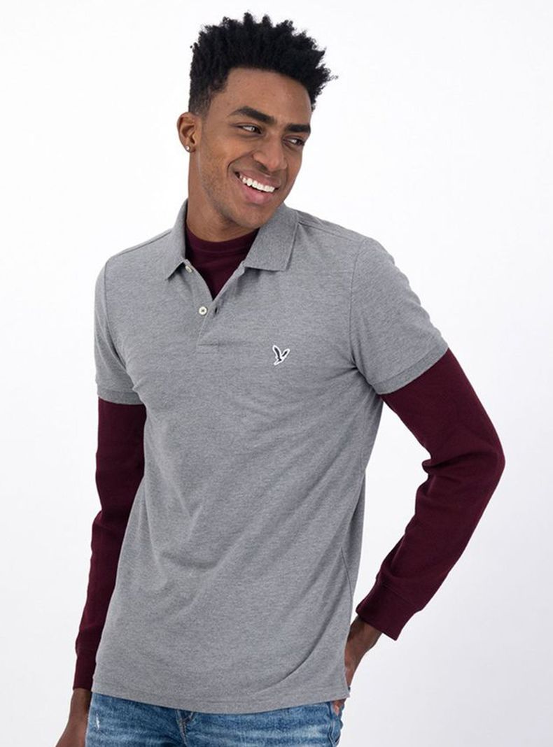 Polera AE Pique Solid Flex Slim New Icon