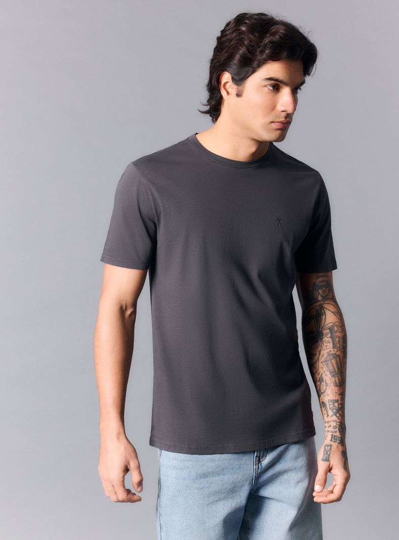 Polera Manga Corta Básica Lisa
