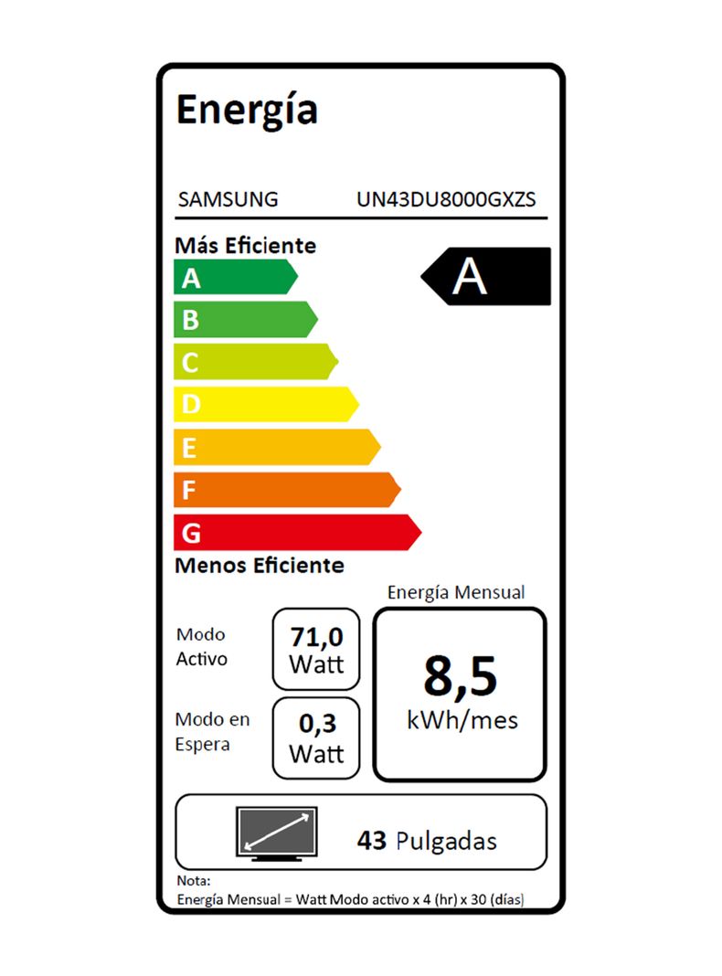 LED 43" DU8000 4K Crystal UHD Smart TV 2024-10