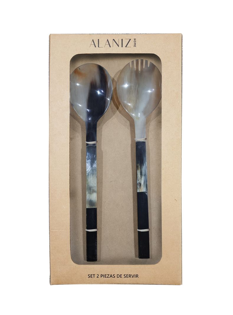 Set 2 Piezas para Servir Cuerno-3