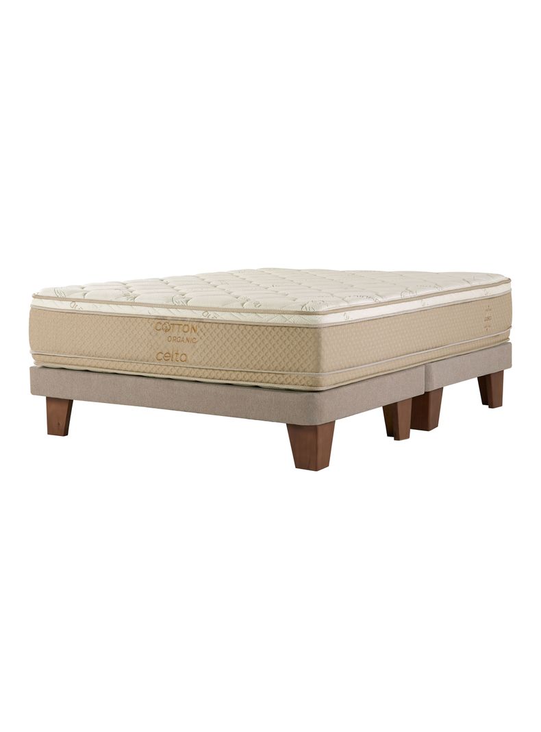 Cama Europea Cotton Organic 2 Plazas Base Dividida