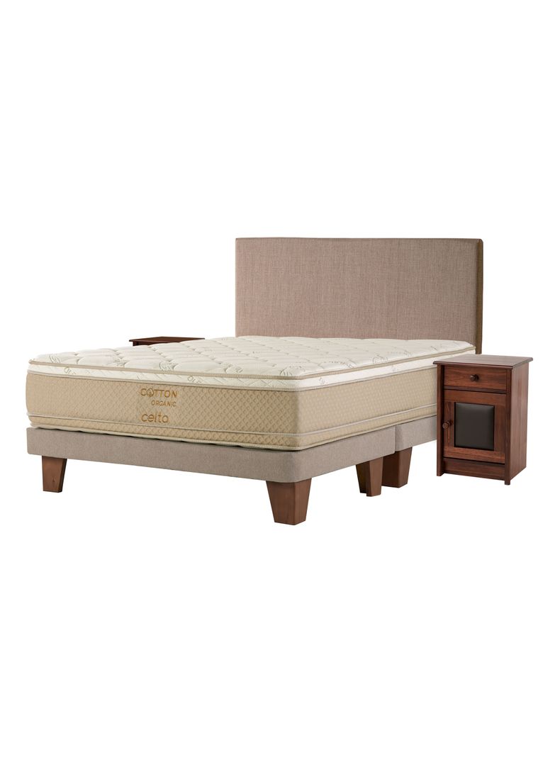 Cama Europea Cotton Organic King + Set Muebles Aragón