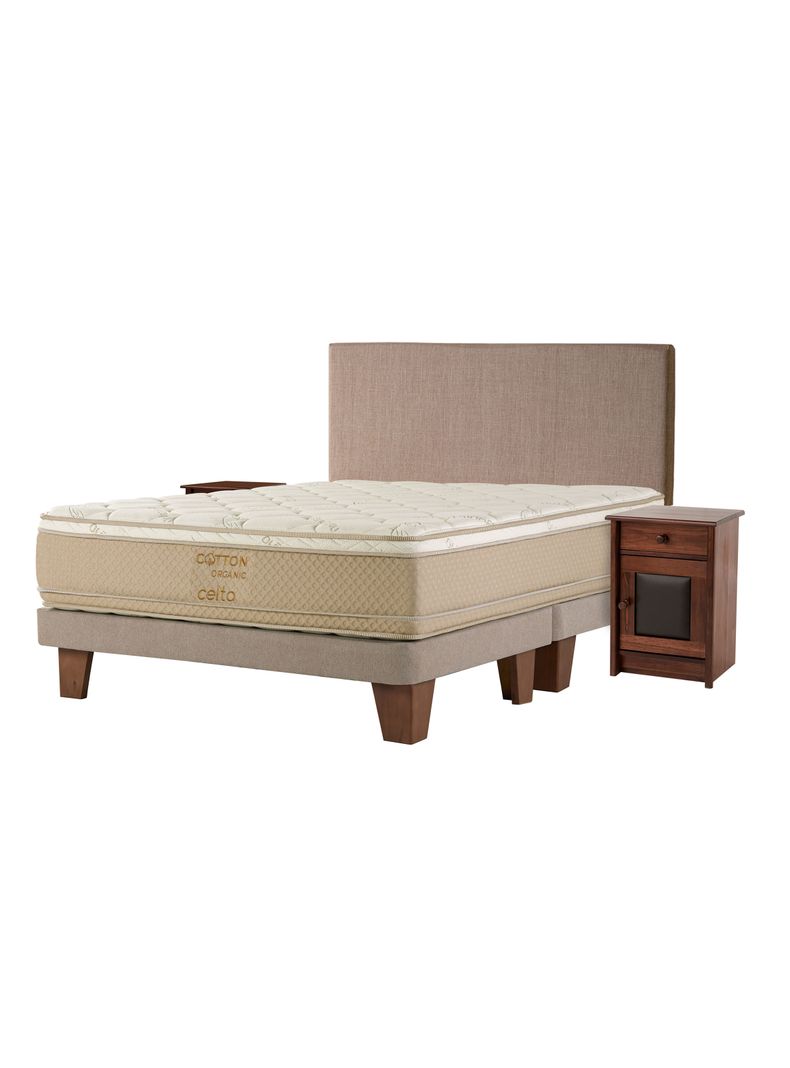 Cama Europea Cotton Organic Súper King + Set Muebles Aragón