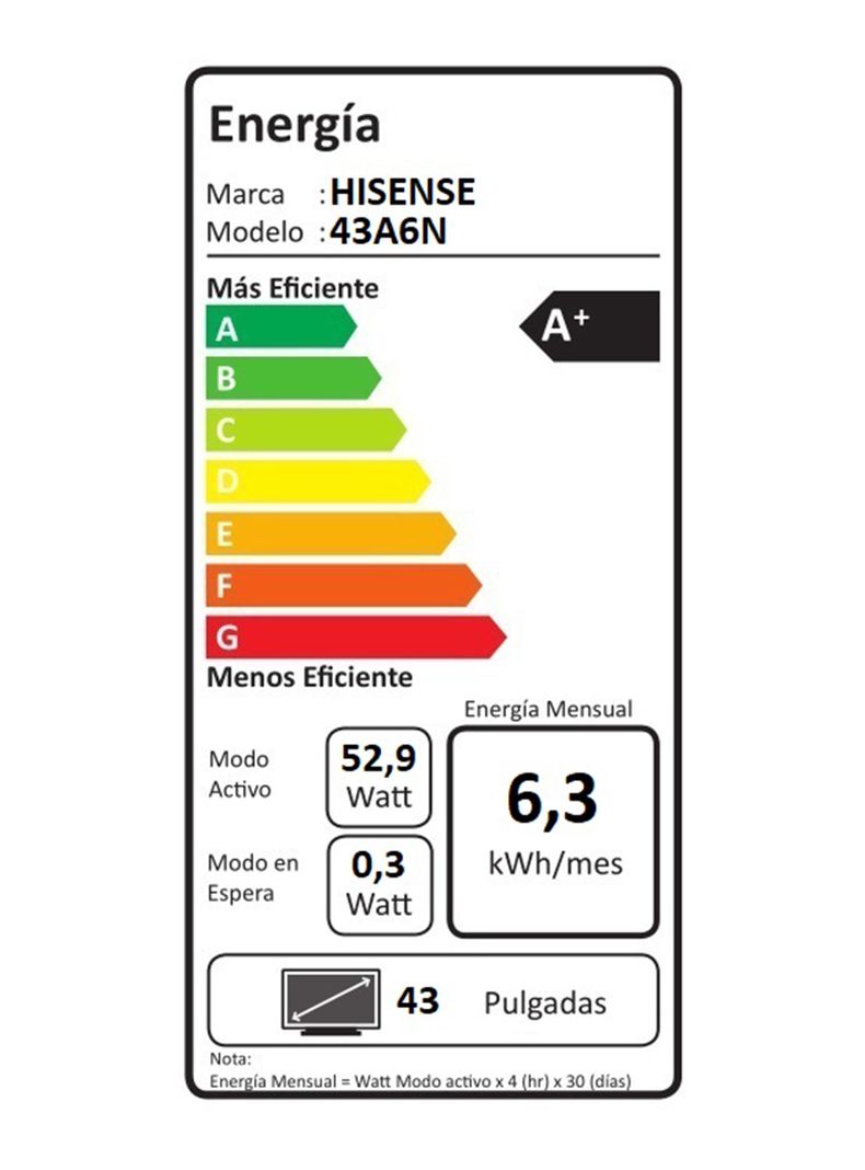 LED Smart TV 43" 4K UHD 43A6N-9