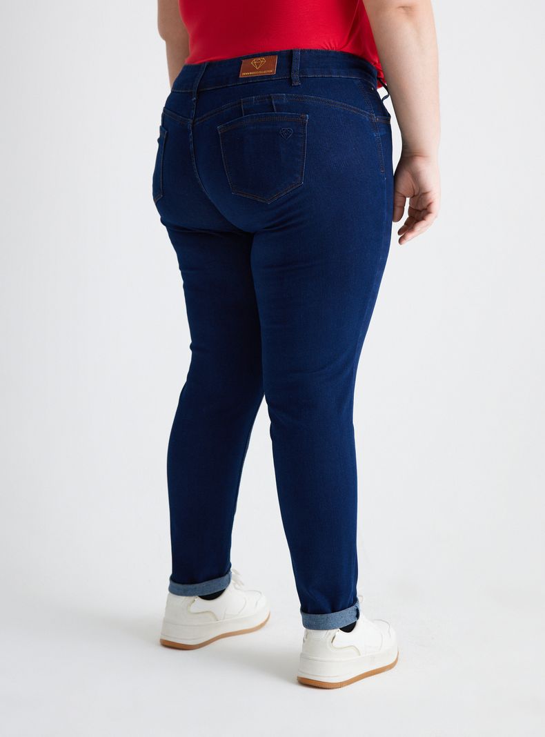 Jeans Skinny Elasticado Doble Botón-7