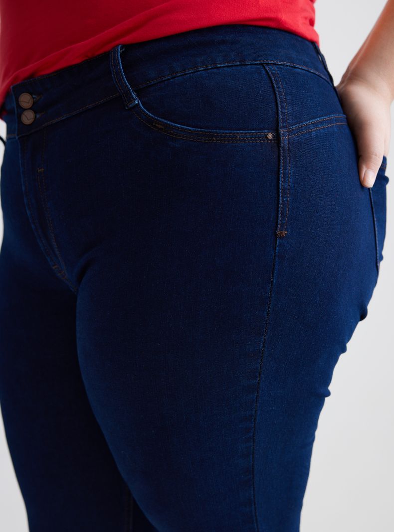 Jeans Skinny Elasticado Doble Botón-8