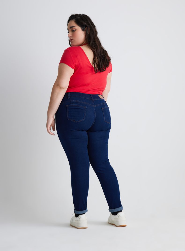 Jeans Skinny Elasticado Doble Botón-11