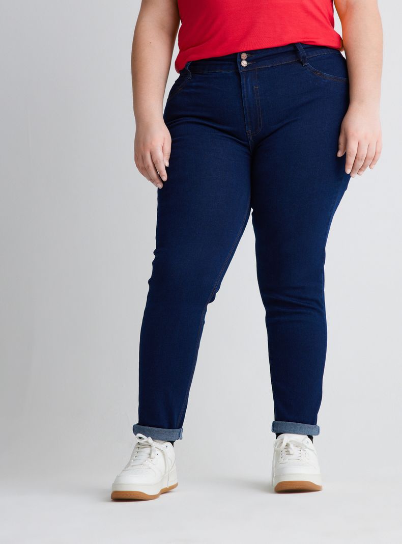 Jeans Skinny Elasticado Doble Botón-6