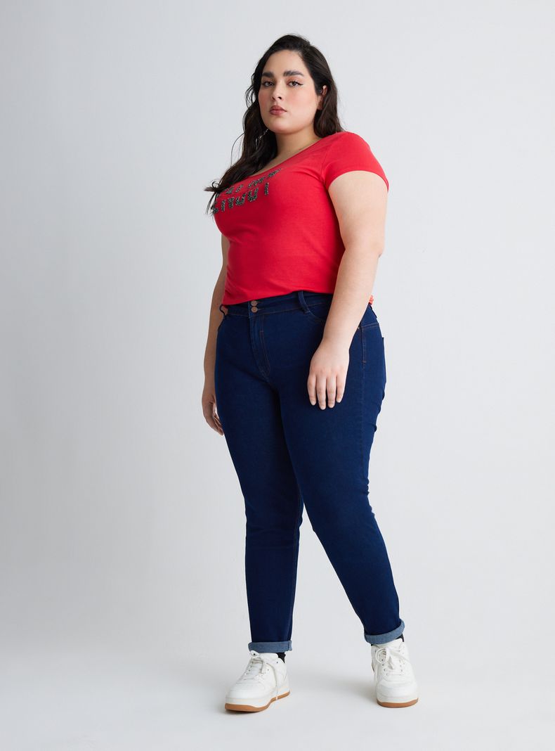 Jeans Skinny Elasticado Doble Botón-10