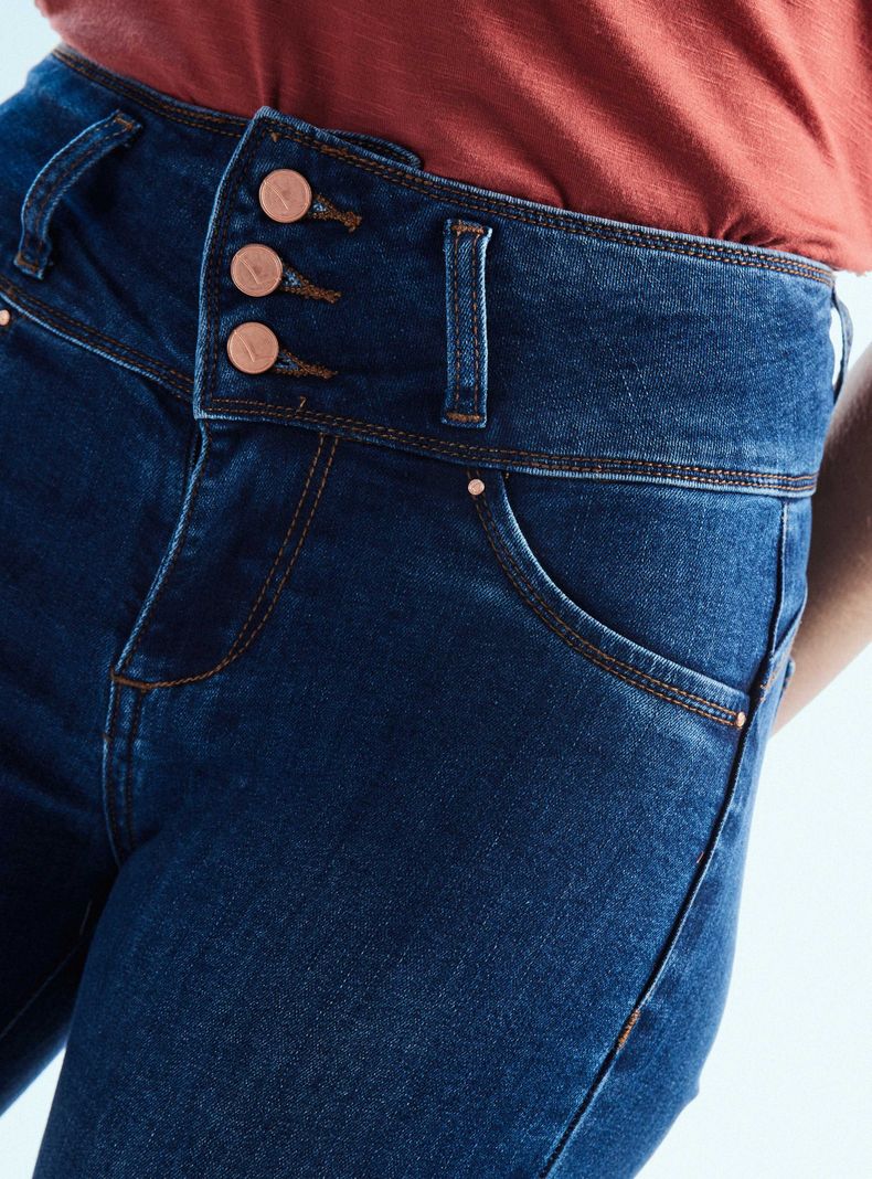 Jeans Skinny Tiro Alto 3 Botones-2
