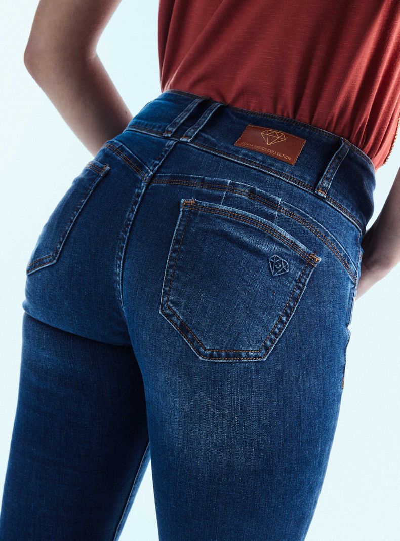 Jeans Skinny Tiro Alto 3 Botones-3