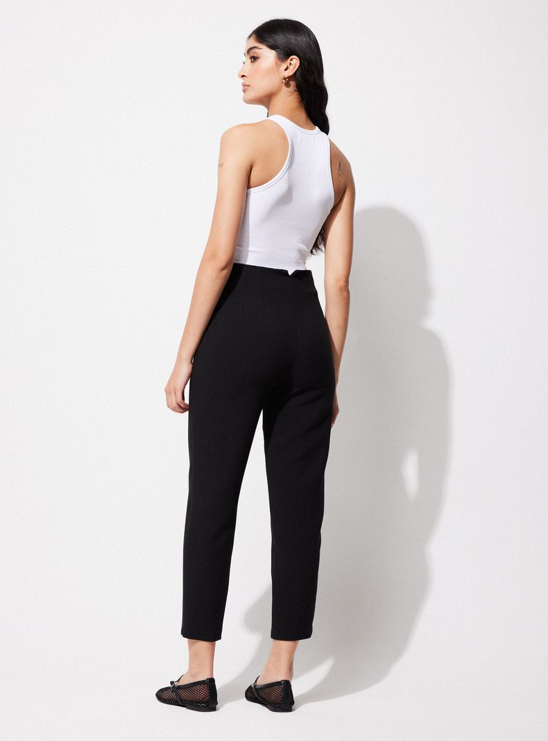 Pantalón Sastrero con Pinzas y Cintura Alta-5