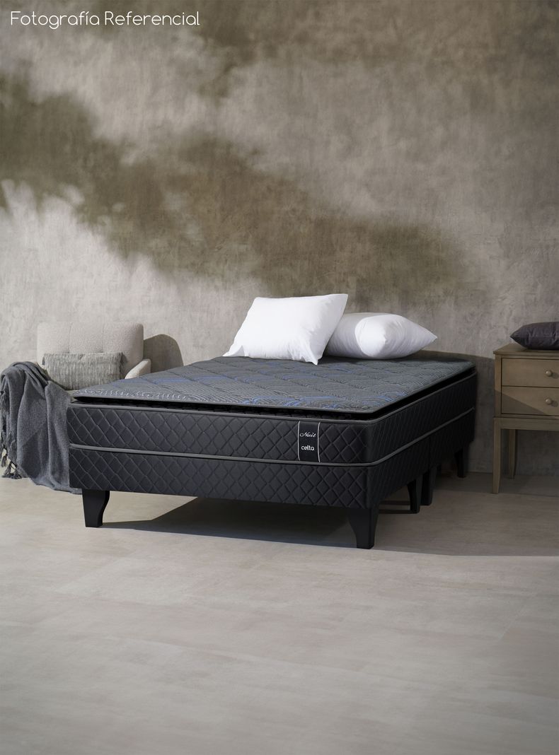 Cama Europea Nuit King + Respaldo Acolchado-5