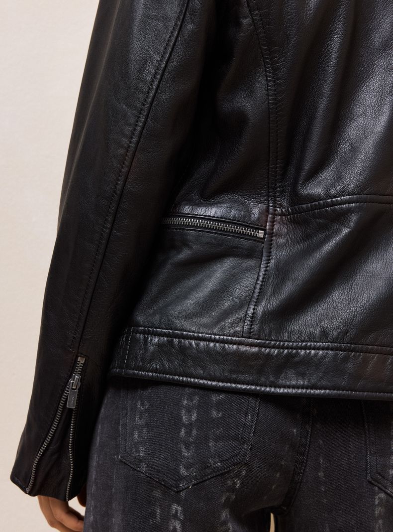 Chaqueta Cuero Estilo Biker-2