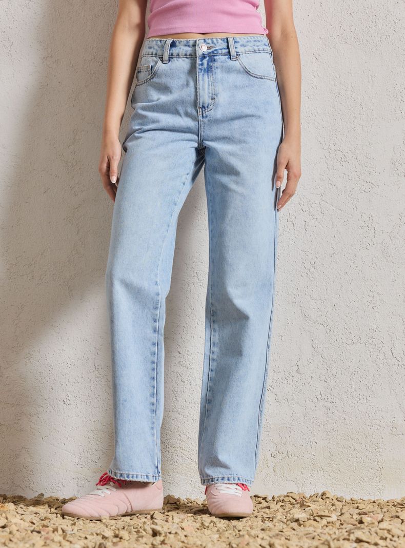 Opposite Jeans Straight Lavados Clásico