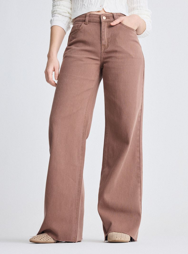 OPPOSITE JEANS WIDE LEG LAVADOS DENIM BASIC