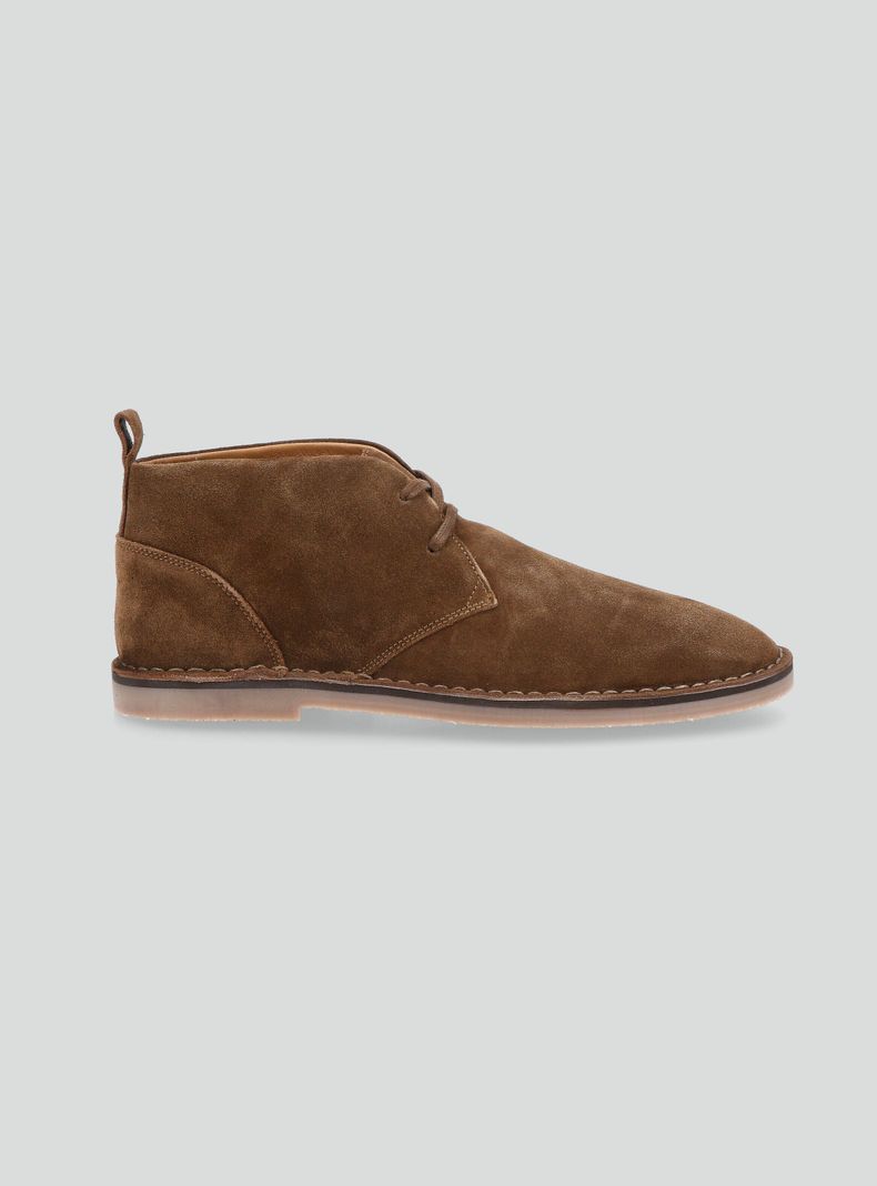 Zapato Casual Cuero Caña Alta Cordón Hombre-0