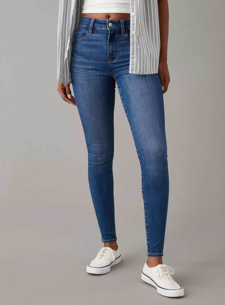 Jeans AE Skinny Tiro Medio