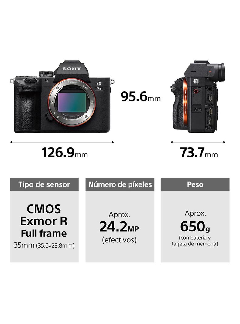 Cámara con Sensor de Imagen Full-Frame ILCE-7M3K -1