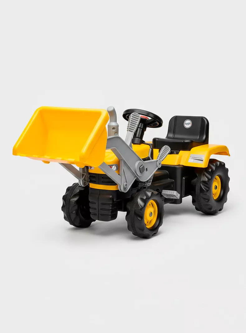 Tractor a Pedales con Excavadora Amarillo