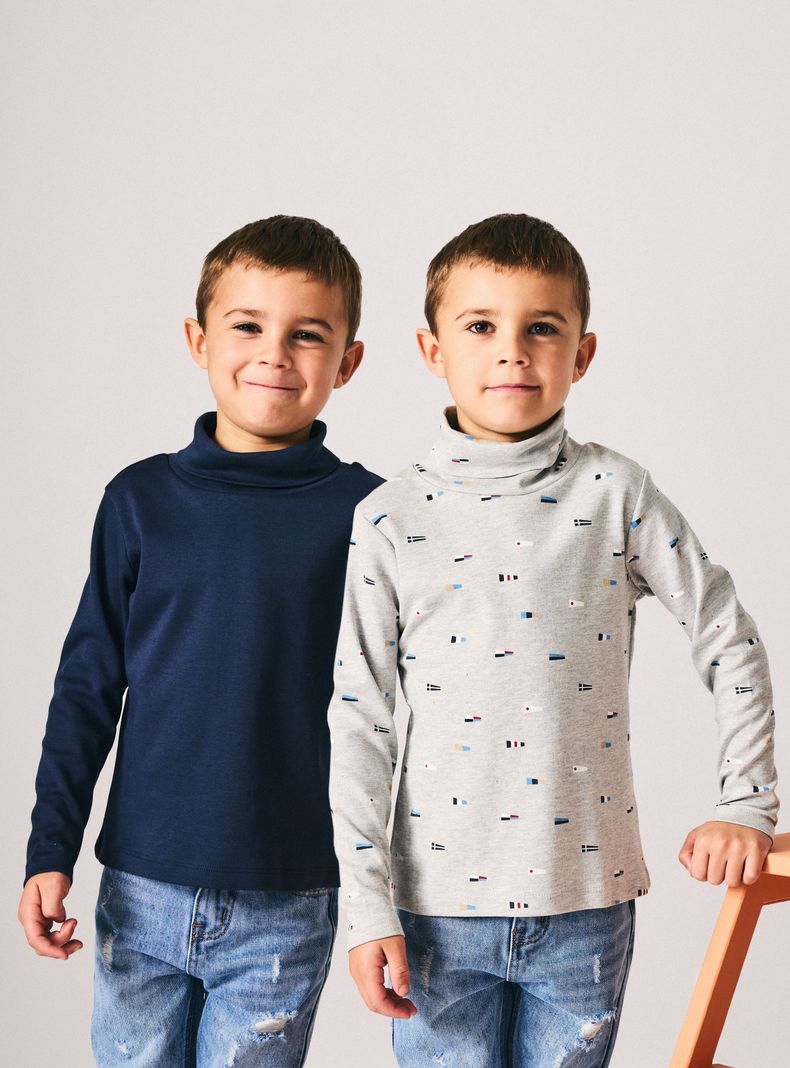 Polera Bipack Beatle Estampado Liso-3