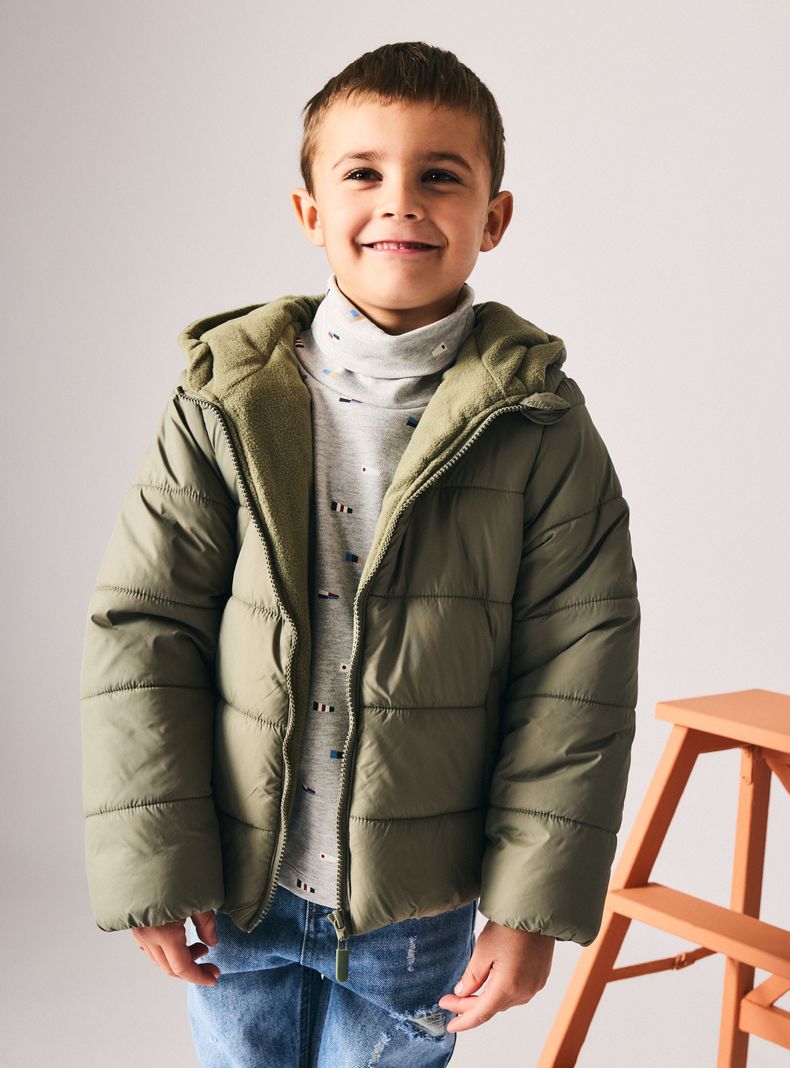 Parka Básica con Forrado Micropolar-3