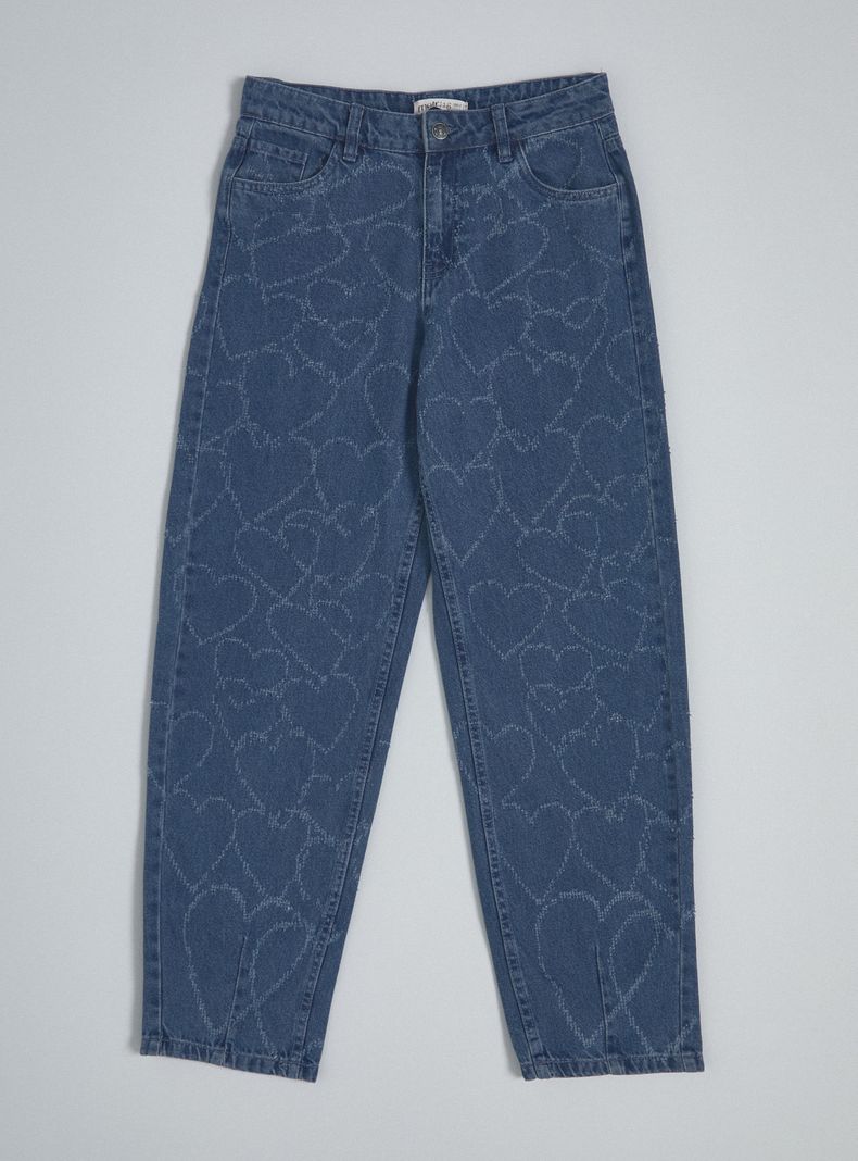 Jeans con Laser Print-0