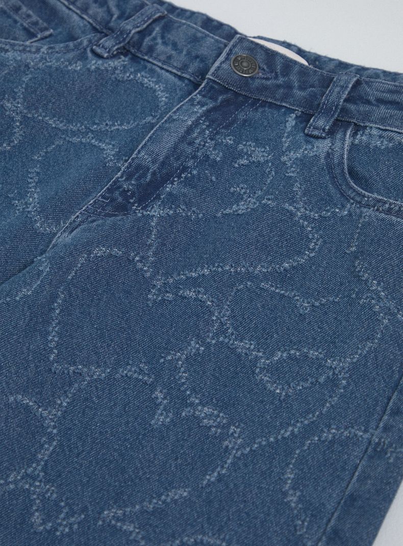 Jeans con Laser Print-1