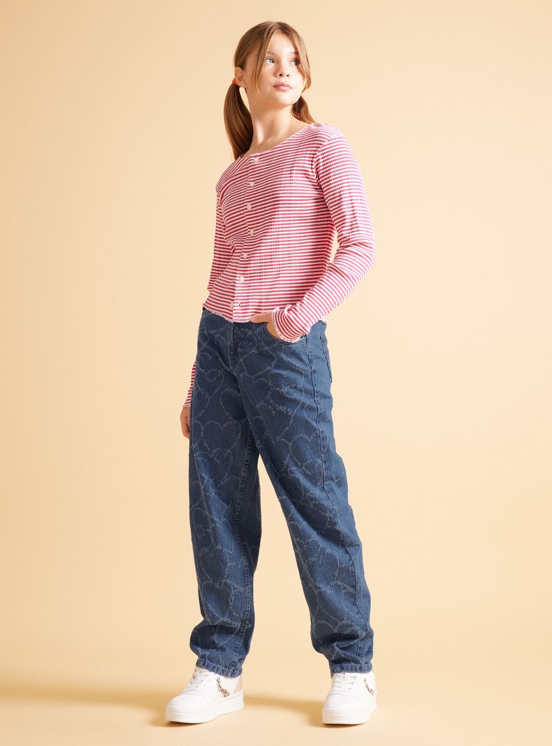 Jeans con Laser Print-3
