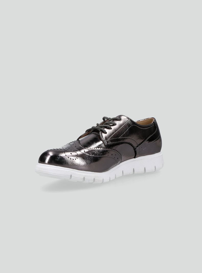 Zapato Casual Tipo Oxford Acordonado Mujer-1