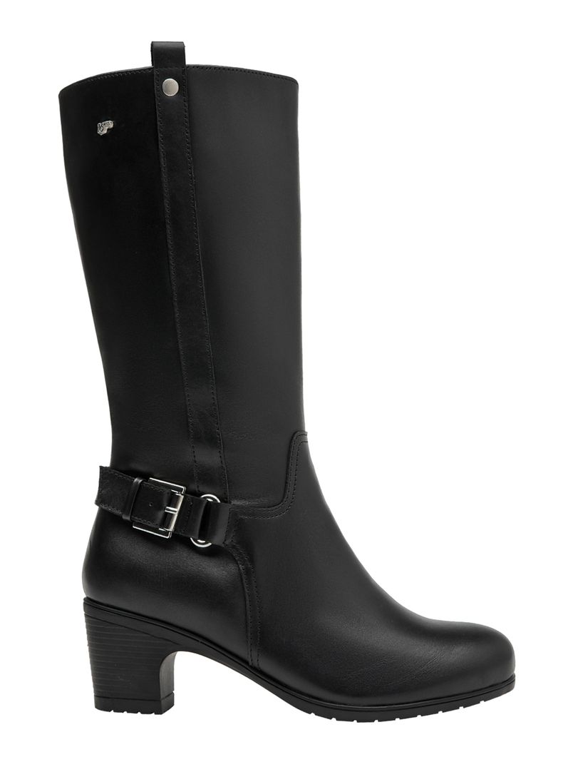 Bota Punta Redonda L052 Cuero Mujer-0