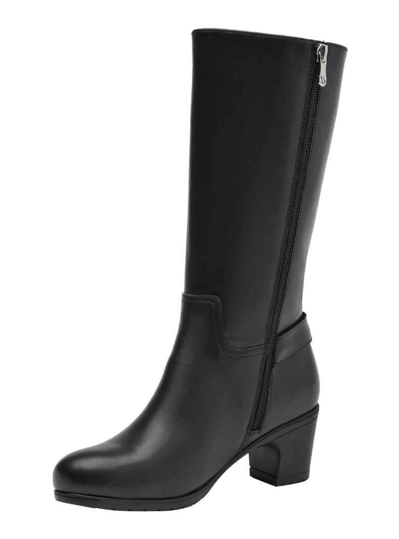 Bota Punta Redonda L052 Cuero Mujer-3